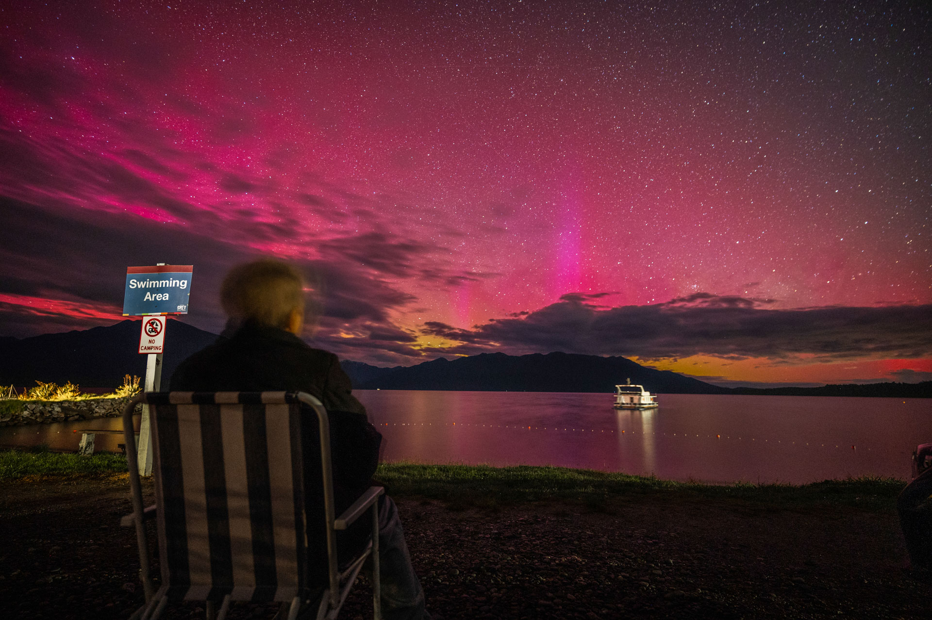 Dean's grandmother watching the aurora