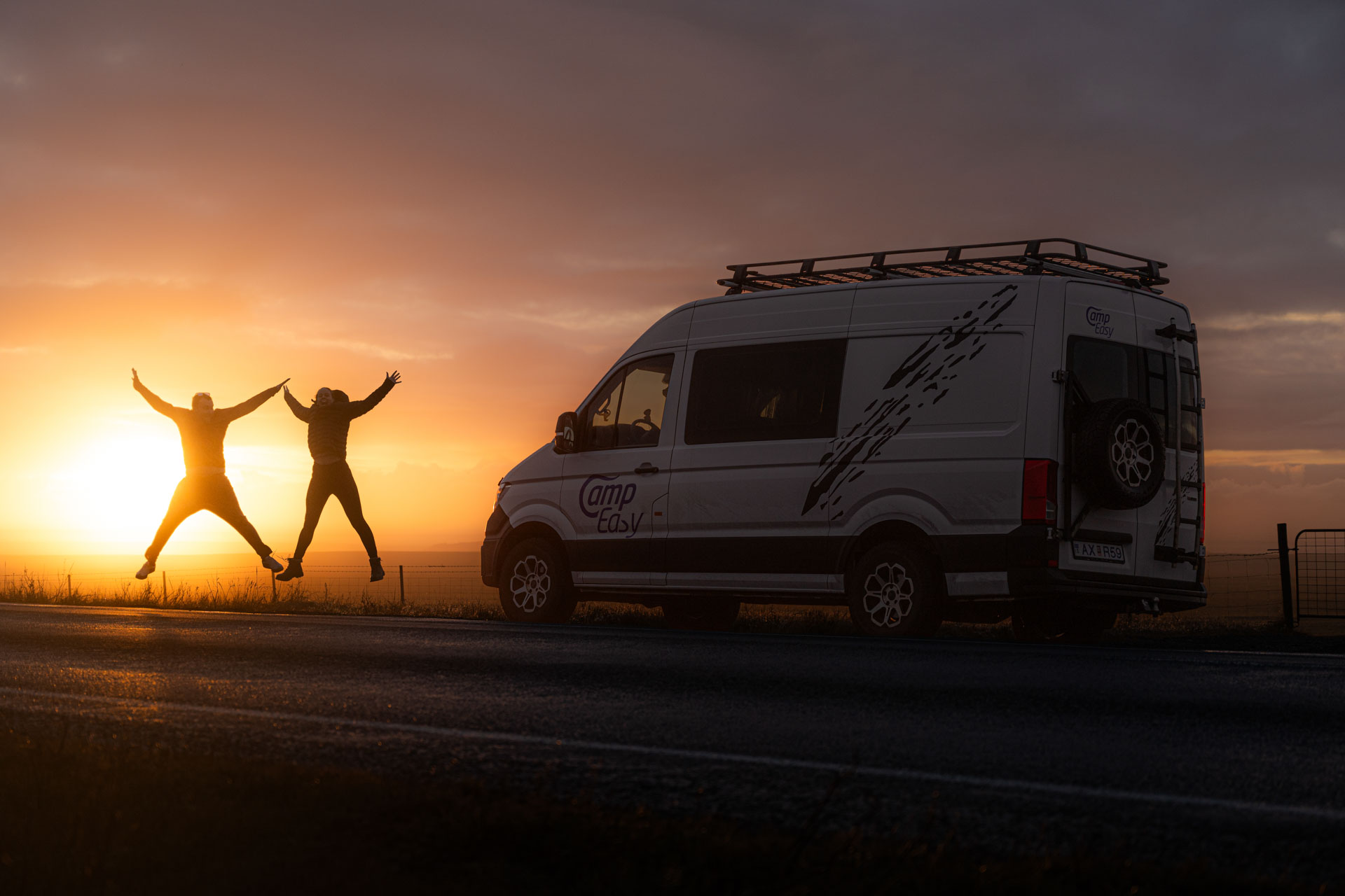 Nicole and Dean in Iceland at sunset