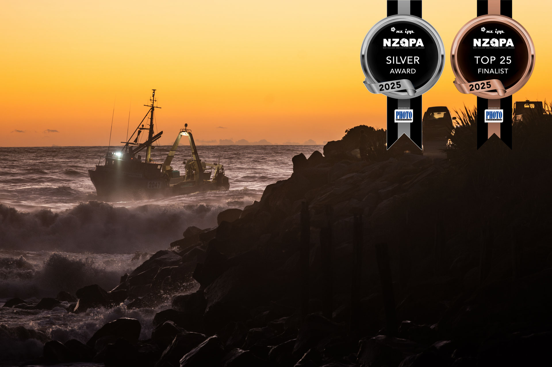 NZAPA 2025 Silver Award and Top 25 Finalist Cobden tiphead fishing boat