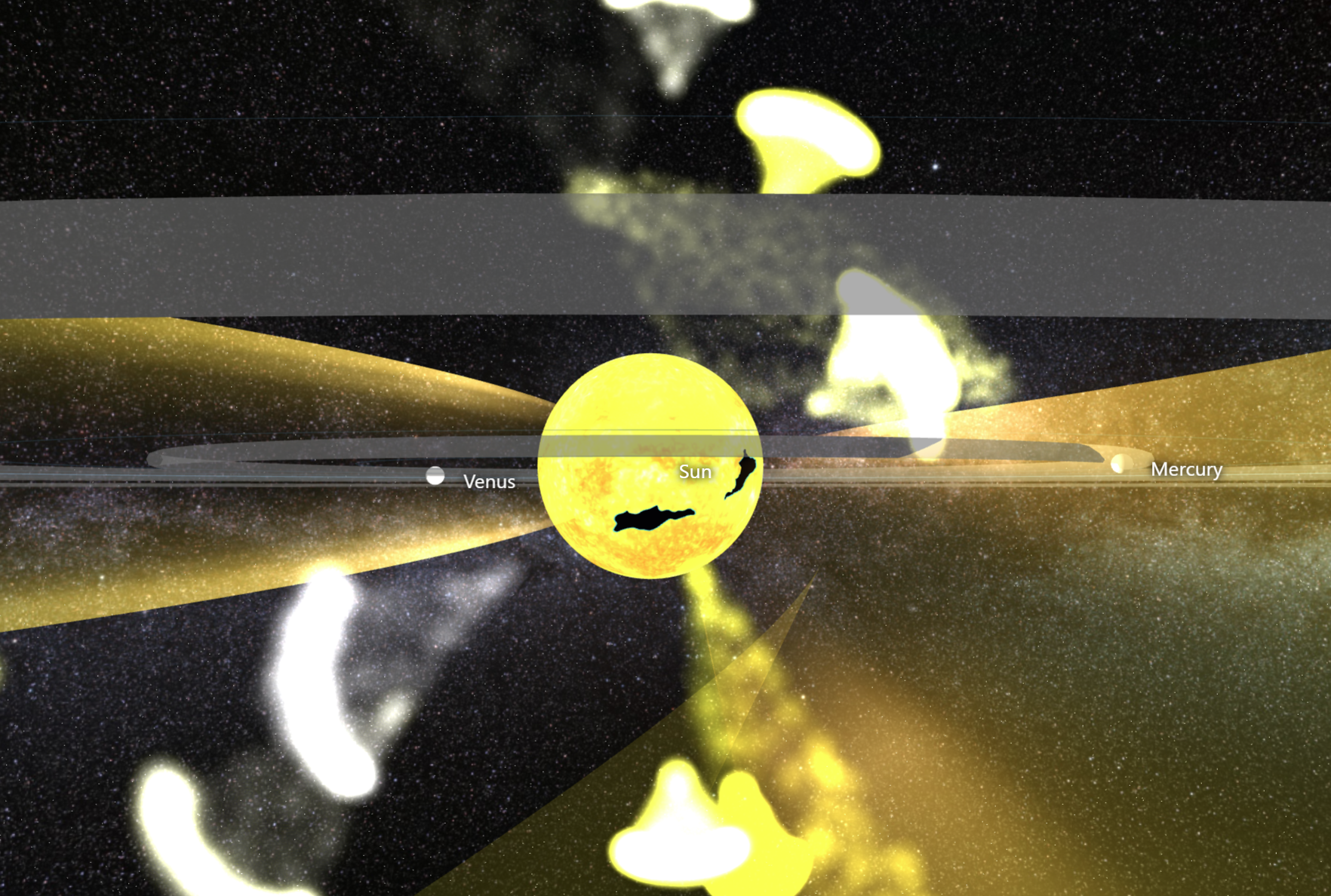 Coronal hole HSS and CME visualization